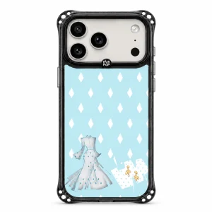 Sparkle / Sky Dress — back view on a white background. AI styling visualization.