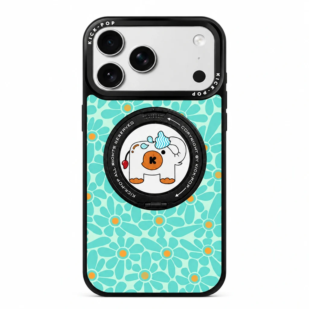 Rotating Ring / Aqua White Pony — back view on a white background. AI styling visualization.