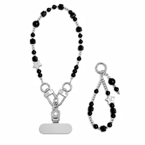 Pop Wristlet - Obsidian Star — the complete original accessory and its separate pieces on white. AI styling visualization.